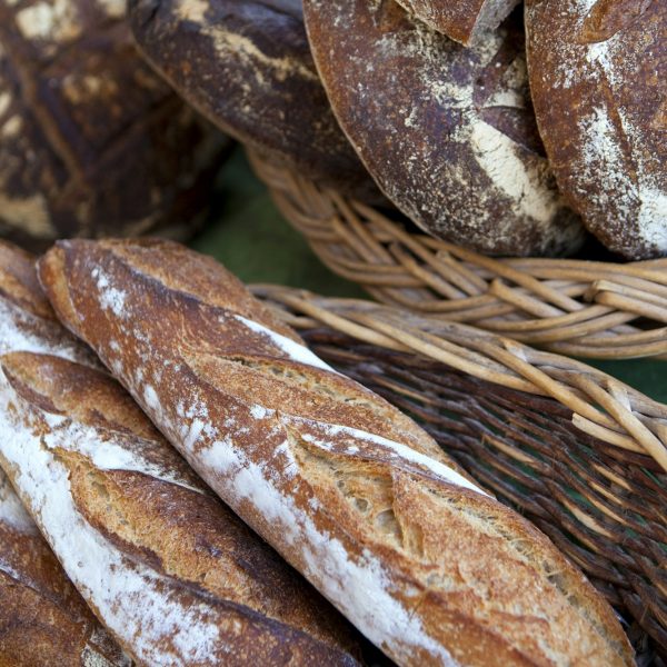 Breads in a bakery